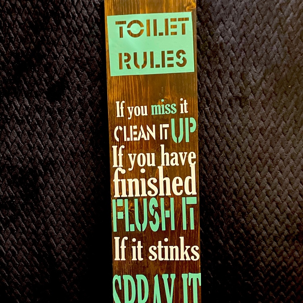 TOILET RULES Bathroom/ washroom wall art